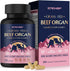 Beef Organ Supplement for Women, Beef Liver, Kidney, Heart & Uterus Tissue,
