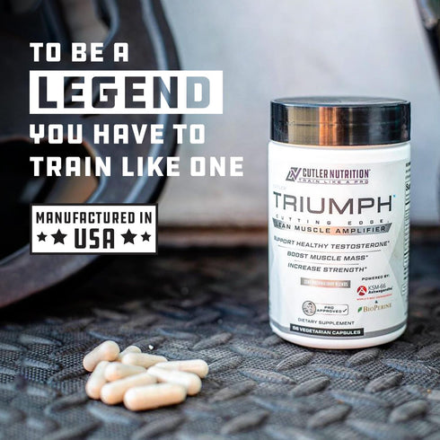 TRIUMPH Testosterone Booster for Men - Best Test Booster with DIM, KSM 66 Ashwagandha, 56 Veggie Capsules