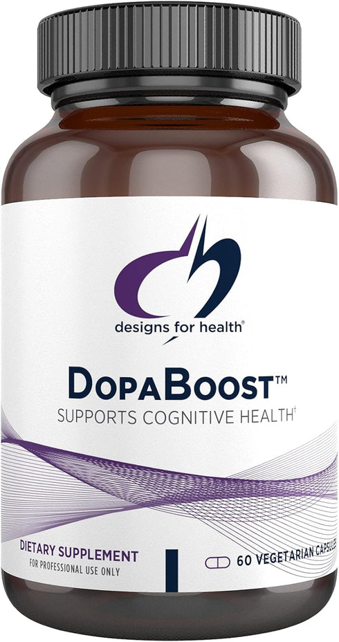 Designs for Health DopaBoost - Cognitive + Mood Support - Acetyl-L-Tyrosine, Mucuna Extract, Vitamin B6 - Vegan (60