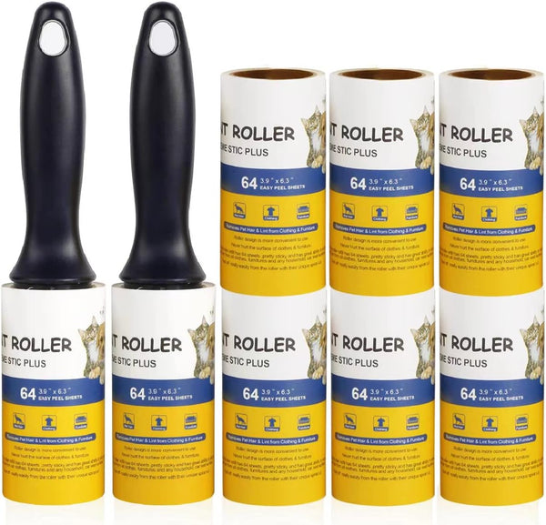 WulaWindy Lint Roller Pet Hair Remover, Extra Sticky Lint Remover Rollers for Clothes, Sofa, Carpet, Pet Hair Dirt