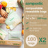 Home Compostable Resealable Sandwich Bags, 7"x7", Microwave & Freezer Safe, 200 Count