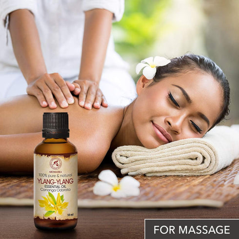 Ylang-Ylang Essential Oil - 1.7 Fl Oz, 100% Pure & Natural for Aromatherapy, Beauty, and Relaxation