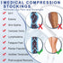 Beister 1 Pair Medical Open Toe Thigh High Compression Stockings – Silicone Band for Women & Men, Firm 20-30 mmHg