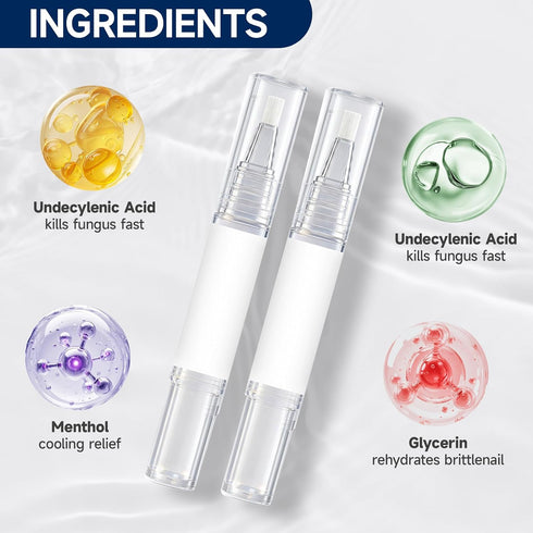 Nail Repair Pen with Lauric Acid and GlycerinStrengthens brittle nails, providing cooling relief for toenails