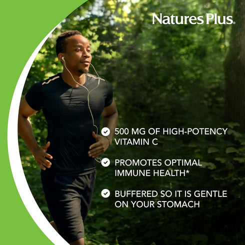 Natures Plus Orange Juice Chewable Vitamin C - 500 mg, 90 Tablets - Immune & Vascular Health Support Supplement