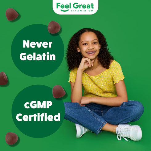 Gummies Gummies Gummy 60 Count Feel Great Super Green for Kids | Fruit and Vegetable | Vegan Veggie Multivitamin