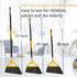 Sturdy Outdoor & Indoor Angle Broom - Yellow, Long Handle for Garage and Kitchen Use
