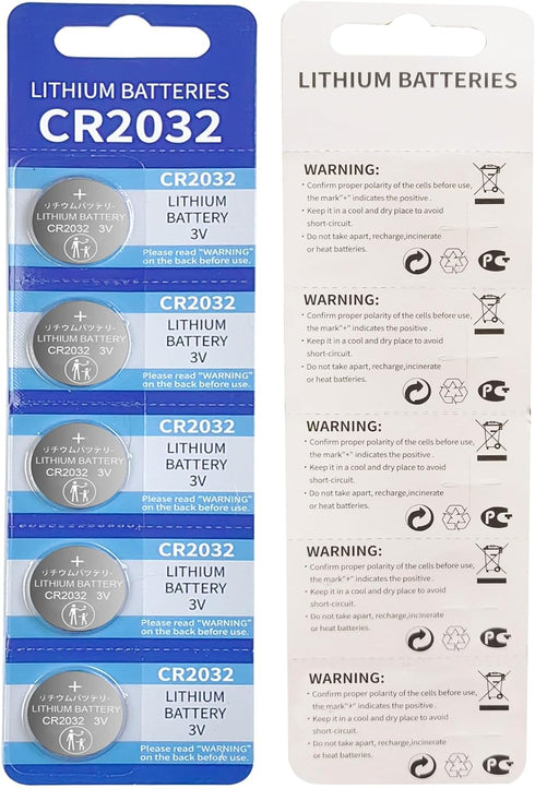 Yukrilt CR2032 2032 3v (20-Pack) Batteries Lithium Coin & Button Cell Battery, Long-Lasting & High Capacity