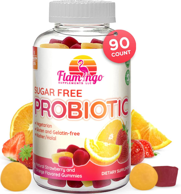 Probiotic Gummies Sugar Free - 5 Billion CFU - 90 Gummy Probiotics for Women, Kids, and Men