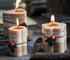 T-shin Flower Shaped Aroma Candle,Village Style Gradient Color Soy Wax Scented Candle for Table Photo Prop