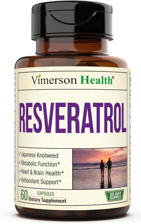 Japanese Knotweed Capsules - 1000mg Resveratrol Supplement with Green Tea Extract, 60 Caps