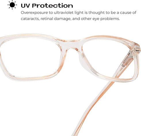 Readerest Blue Light Blocking Glasses, Thin Reflective Lens, Anti-Glare Eyeglasses