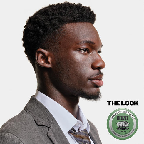REUZEL Green Grease Pomade, Medium All Day Hold, Oil-Based Styling Wax, Easy To Wash Out