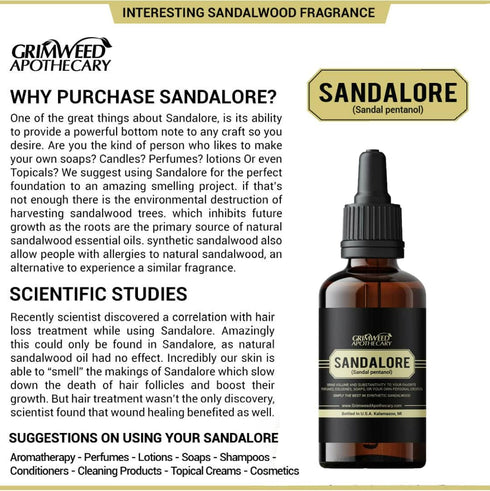 Sandalore Oil - Premium Sandalwood Fragrance, 15 mL with Glass Dropper