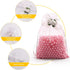 SumDirect 50Pcs Rose Organza Gift Bags, 5x7 inch White Wedding Favor Bags, Jewelry Pouches with Drawstring