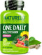 NATURELO One Daily Multivitamin for Women - Energy Support, Whole Food Supplement for Hair, Skin, Nails (60 Capsules,