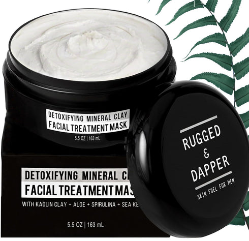 RUGGED & DAPPER Premium Face Mask for Men, Deep Pore Cleansing Treatment, 5.5 Oz