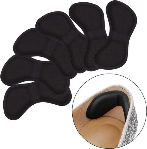 6 Pairs Heel Stickers Heel Cushion Pads Inserts for Loose Shoes Self-Adhesive Heel Cushion Inserts