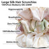 Suncdelv 100% Silk Scrunchies for Hair 22 Momme Hair Ties Anti-Crease & Breakage 3PCS (Flower)