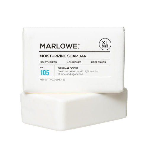 MARLOWE. No. 105 Bar Soap for Men, 7 oz Moisturizing Body Soap with Natural Extracts, Original Sage & Fir Scent