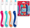 Lingito Travel Toothbrushes, Medium Mini with Cover, 4 Pack for Camping & Travel
