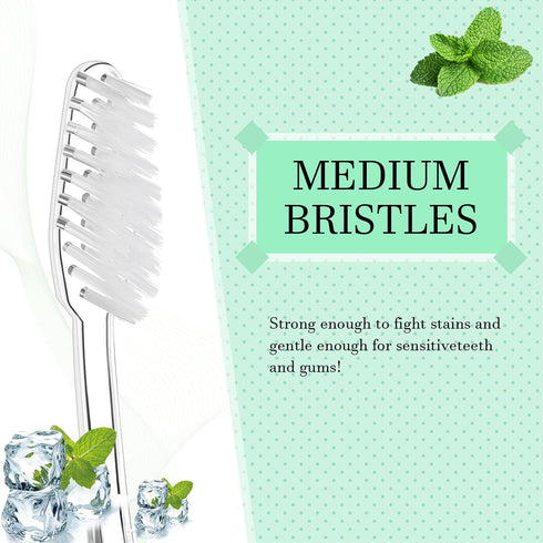 Remerry 100 Pack Disposable Toothbrushes, Soft Bristle, Manual Travel Toothbrushes for Adults, Kids, Hotel Guest,