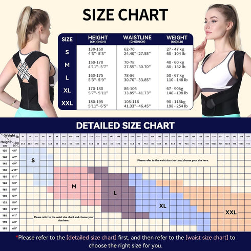 VOKOKOYA Posture Corrector for Women and Men,Adjustable Shoulder Straightener,Back Support Brace,Upper Spine scoliosis