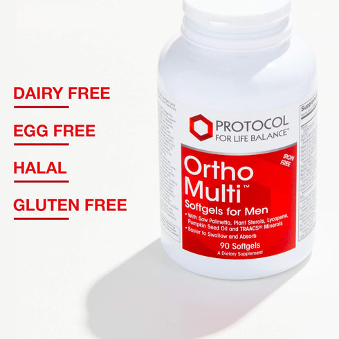 Protocol Ortho Multi Softgels for Men - Multivitamin for Prostate Health with Saw Palmetto, Zinc & CoQ10, 90 Softgels