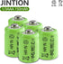 JINTION 1/3 Rechargeable AAA 150mAh Button Top NiMH Battery, 12 Pack for Solar Lights
