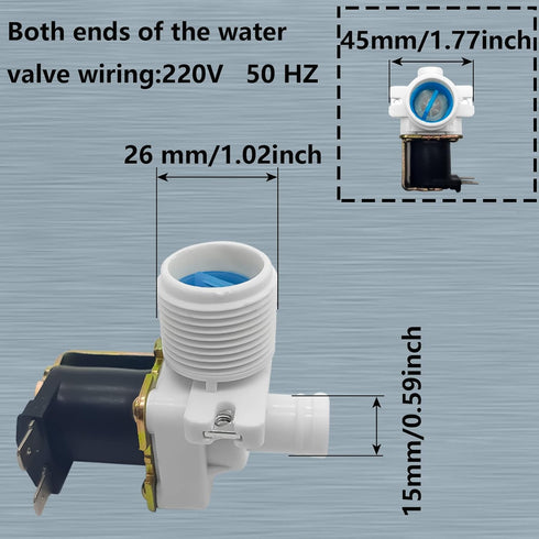 Universal Accessories for Automatic Pulsator Washing Machines, Water Inlet Valve Solenoid Valve (White)