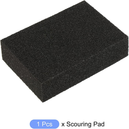 Scouring Pad Sponge, Non-Scratch Dish Cellulose Scrubber, 10.1 x 7cm for Dishes, Pots, and Kitchens, Black