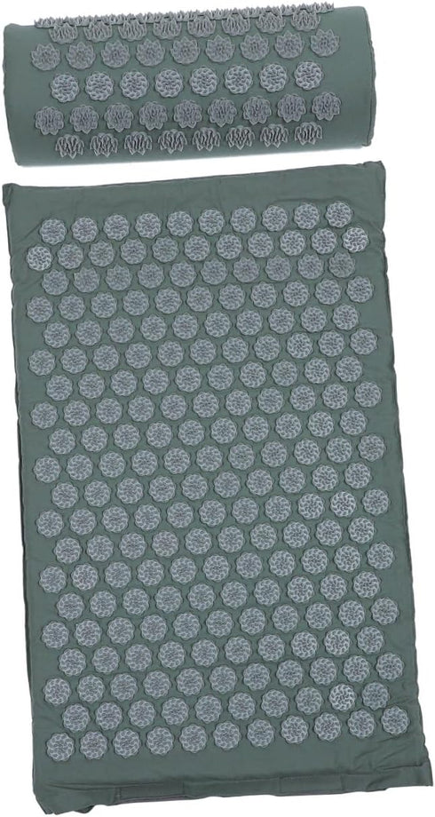 Veemoon Shiatsu Acupressure Massage Mat and Pillow Set, Non-Slip Relief Cushion with
