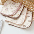 BuLuTu Cute Floral Cotton Muslin Cleaning Towels, Pack of 4, 11x11 Inches, 100% Cotton, Super Absorbent Cleaning Rags