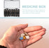 LOLIPPYY 7-Day Weekly Portable Medicine Organizer Box with Black Grid Case, Compact Detachable Pill Holder for Daily