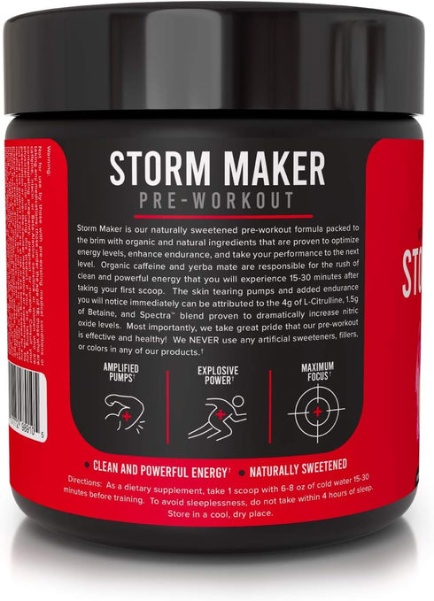 InnoSupps Storm Maker Pre Workout | Long Lasting Energy | Organic Caffeine | Green Tea Extract | Pink Lemon Rush