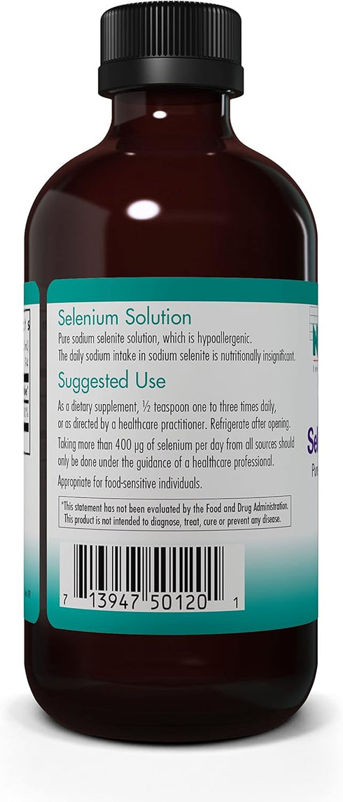Nutricology Selenium Solution - Well-Absorbed Liquid, Pure Sodium Selenite, 100 mcg Supplement