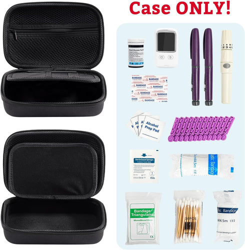 ProCase Diabetic Supplies Hard Travel Case - Diabetes Storage Bag for Glucose Meter, Insulin Pen & More