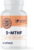 Vimergy 5-MTHF Capsules - Supports Brain & Cardiovascular Health, Promotes Energy Production, Kosher, Vegan, Gluten-Free