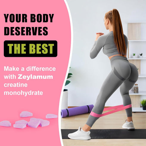 Creatine Monohydrate for Women, 3000 MG Creatine Supplement with Hydrolyzed Collagen, BCAA for Muscle Builder &
