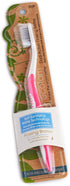 Earth Friendly Compostable Adult Manual Toothbrushes, Silver Infused Soft Bristle Toothbrush (4 Pack)