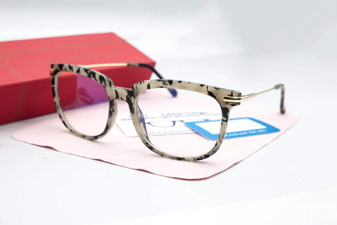Stylish Blue Light Block Glasses for Women, Oversized Big Frame, Eye Strain UV Glare Blocker Lens, Metal Temples