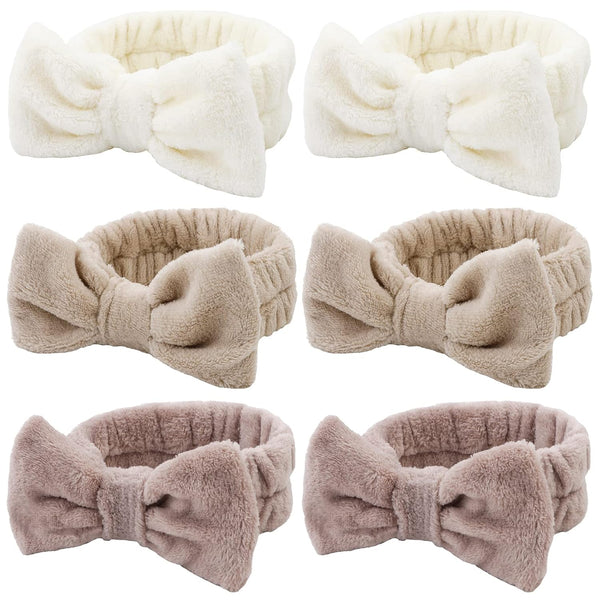 WHAVEL 6 Pack Spa Headband - Microfiber Makeup Headbands for Washing Face, Fluffy Hair Band for Skincare