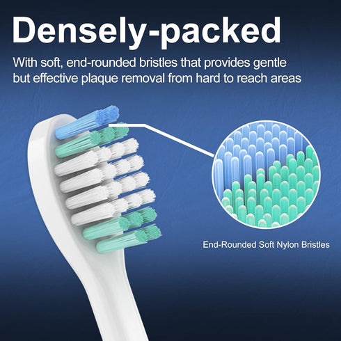 Harobey Pack 5 Replacement Toothbrush Heads Compatible with AquaSonic Black Series, Vibe Series, Black Series Pro