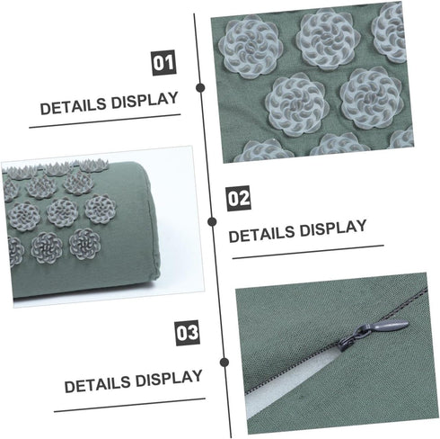 STAHAD Set Acupressure Massage Mat and Pillow with Non-Slip Surface, Relief Yoga Exercise Mat for Back and Neck