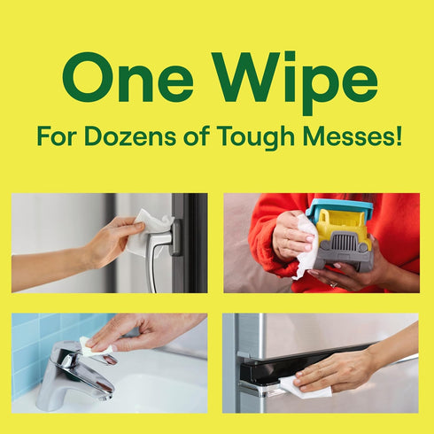 Pack 3, 100% 70 Seventh Generation Multi Surface Wipes, of for all purpose cleaning, lemon zest scent with essential