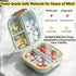 WMuxvia 2-Layer 7 Weekly Pill Organizer Compartments, Airtight Moisture-Proof Pill Box, Food-Grade Portable Travel Pill