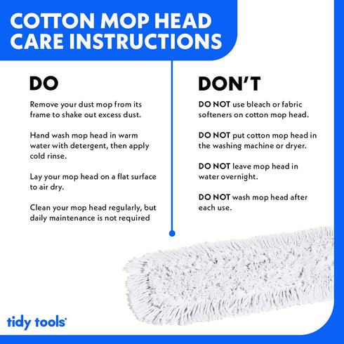 Commercial Dust Mop & Floor Sweeper, 24 in. Dust Mop for Hardwood Floors, Extendable Mop Handle, Cotton Reusable Dust