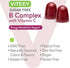 Vitamin B Complex Gummies with Vitamin C, Sugar Free, Vegan, Tasty Chewable Strawberry Flavored Gummy