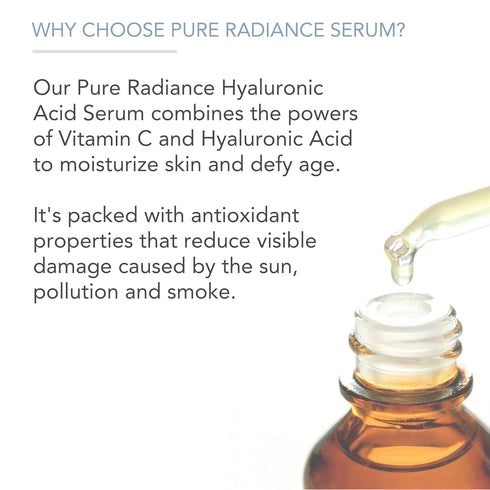 Pure Body Naturals Hyaluronic Acid Serum for Face - Non-Greasy, Age Defying, with Vitamins C & E