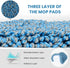 Microfiber Mops for Floor Cleaning, 58" Long Handle Wet and Dry Mop with Washable Pad for Hardwood and Tile